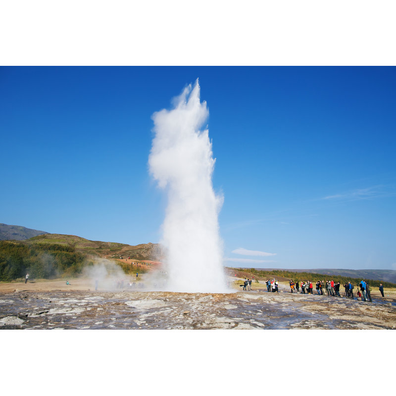 Geyser Strokkur Eruption by Dislentev - Wrapped Canvas Print, 30cm H x 46cm W