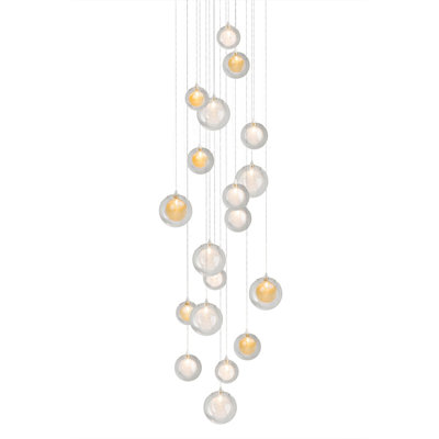 19 - Light Clear/White Cluster Pendant