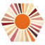 Mignon tapis lavable à la machine Sunburst-555790918