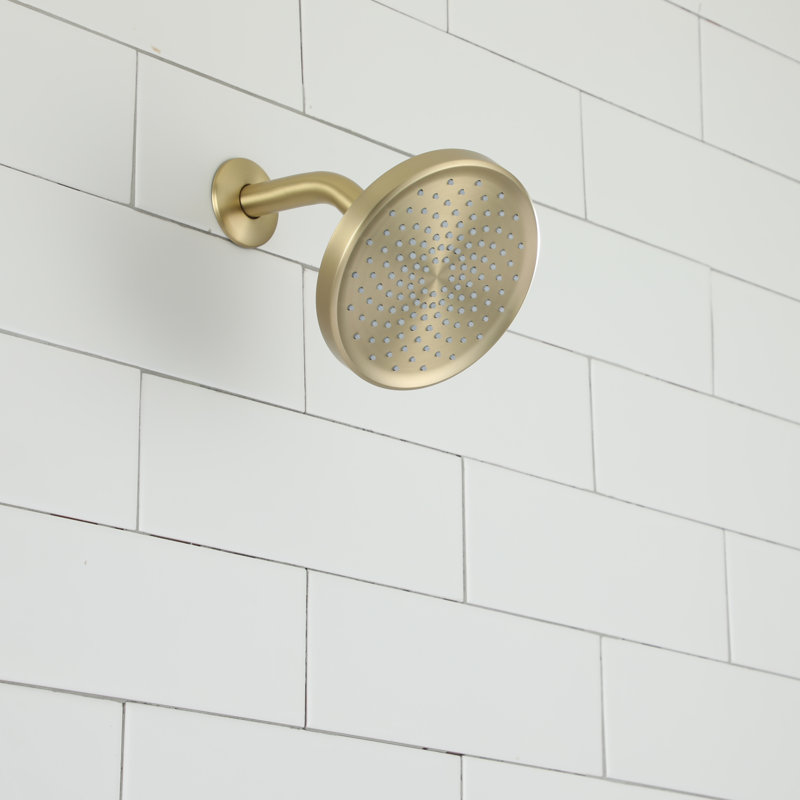 Full/Standard Fixed Shower Head 1.75 GPM GPM, Brushed Gold