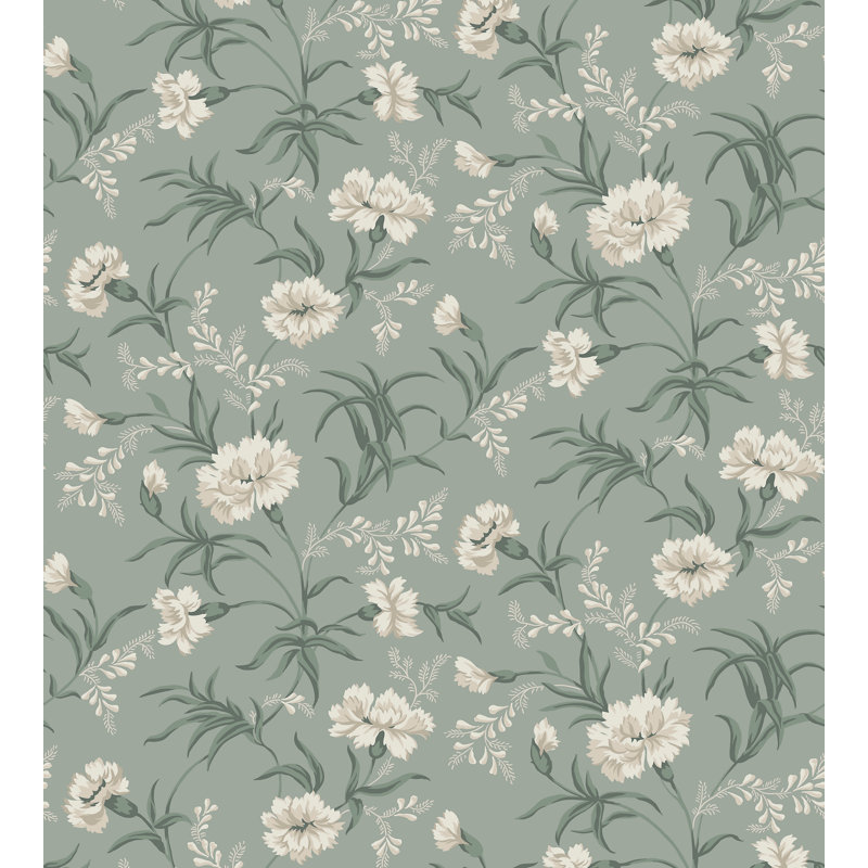 Lofstad Floral Wallpaper Roll, Garden Green