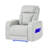 U8611 Blanche Silver Power Recliner With Power Headrest And Led