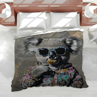 Koala Portrait Bedding Animal Comforter Eclectic