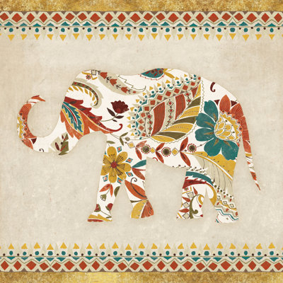 Boho Elephant II - No Frame Print on Canvas