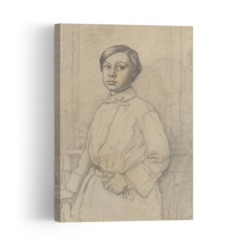 René De Gas [Recto], 1855, Portrait abstrait contemporain, Estampe murale, H 24 po x l 16 po
