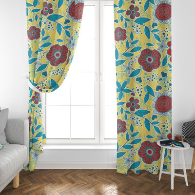 Paire de rideaux obscurcissant en polyester Draeger
