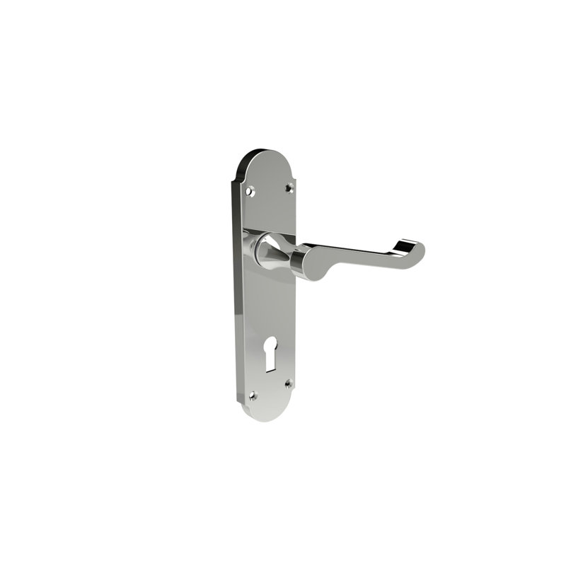 Epsom Springfield Door Handle, Polished Chrome