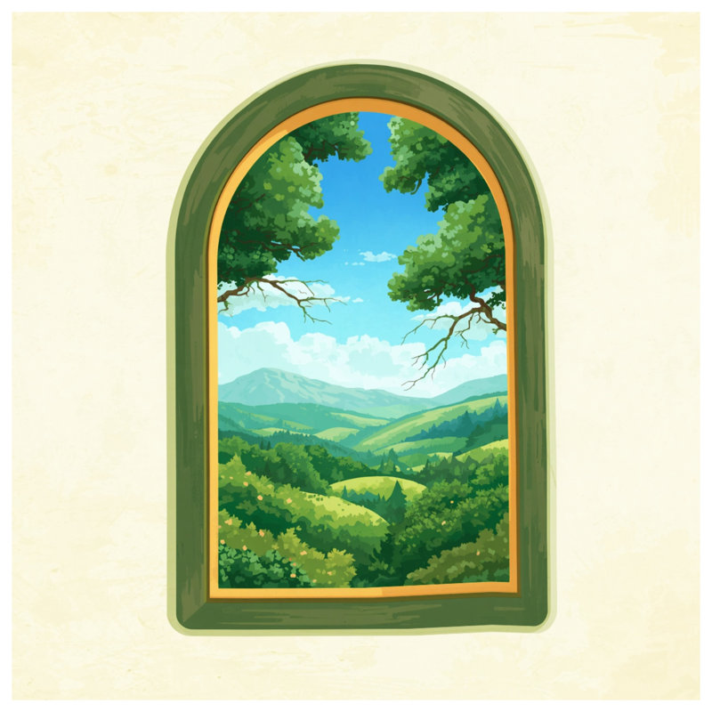Rideaux de fenêtre Mountainous Landscape, 50 po x 92 po - 1 panneau, Sheer