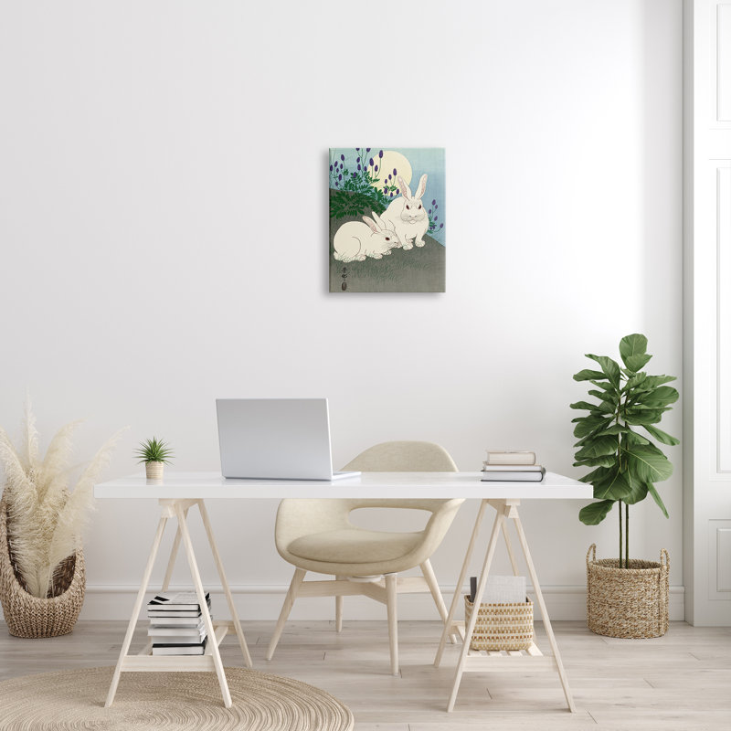 Peinture classique par Ohara Koson - peinture sur toile, Toile tendue, H 20 po x l 16 po x P 1,5 po