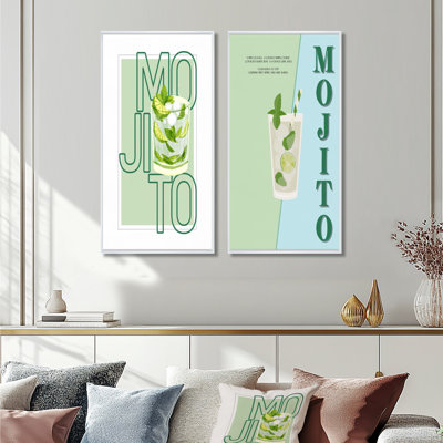 Mojito Traditional Cuban Punch III - Art mural 2 pièces