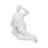 Jordann Figurine Resin Polyresin Abstract Reclining Design for Home Office Bedroom Living Room Decor - 5" White