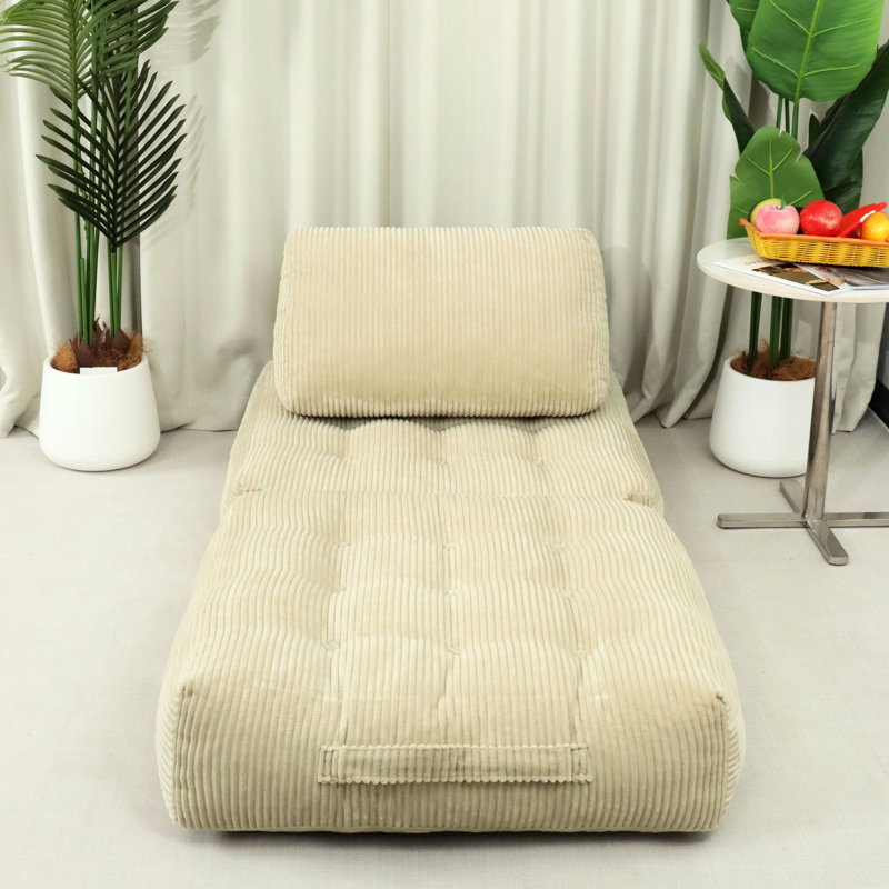 Fauteuil à billes 70,8 po en velours côtelé pour salon, chambre à coucher et dortoir
-Corduroy-chameau