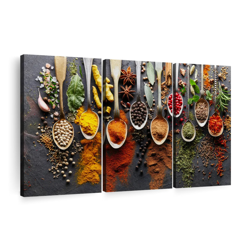 Choice of Spices - Ensemble de 3 toiles tendues, H 28 po x l 45 po