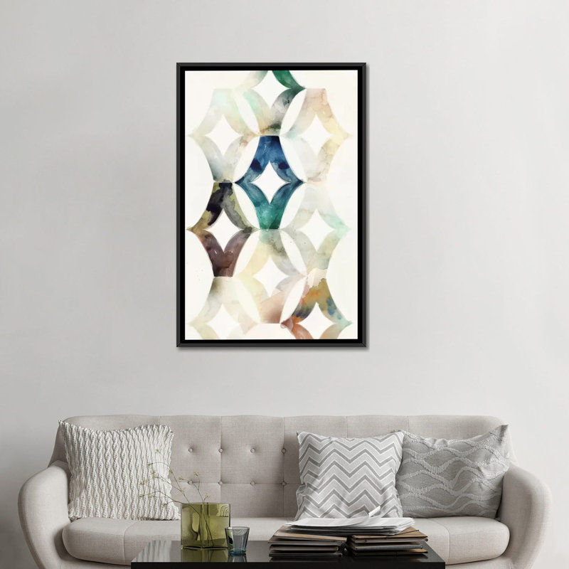 « morocgraphic i », reproduction sur toile, H 26 po x l 18 po x P 1,5 po, Toile avec cadre noir, Pas de tapis