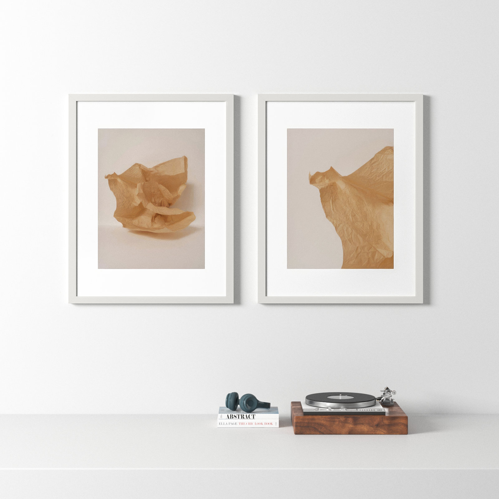 Lorena "Unpackage" 2-Piece Photo Set, White, 38" H x 30" W x 1.25" D