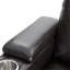 Fauteuil inclinable Power Motion avec port de charge USB et rangement à bras cachés, 2 porte-gobelets pratiques et plateau pivotant à 360 °, noir-1266997139