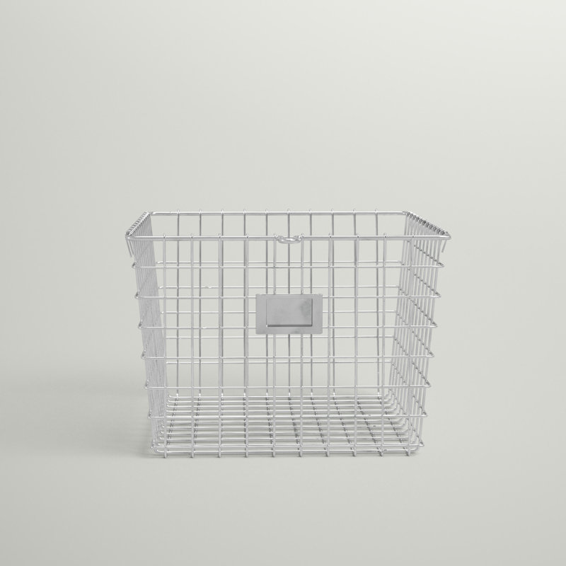 Panier en métal / métal Albie, Gris industriel, H 8 po x l 9 po x P 12,5 po, 6