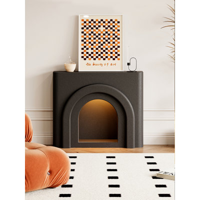 Foyer décoratif haut de gamme de style français avec éclairage à DEL et armoire de rangement