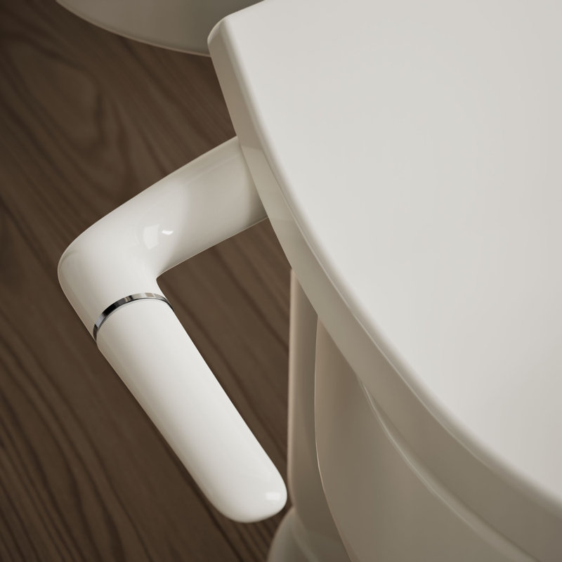 PureWash M250 Round Bidet Toliet Seat, Manual Non-Electric Bidets for Existing Toilets, Biscuit