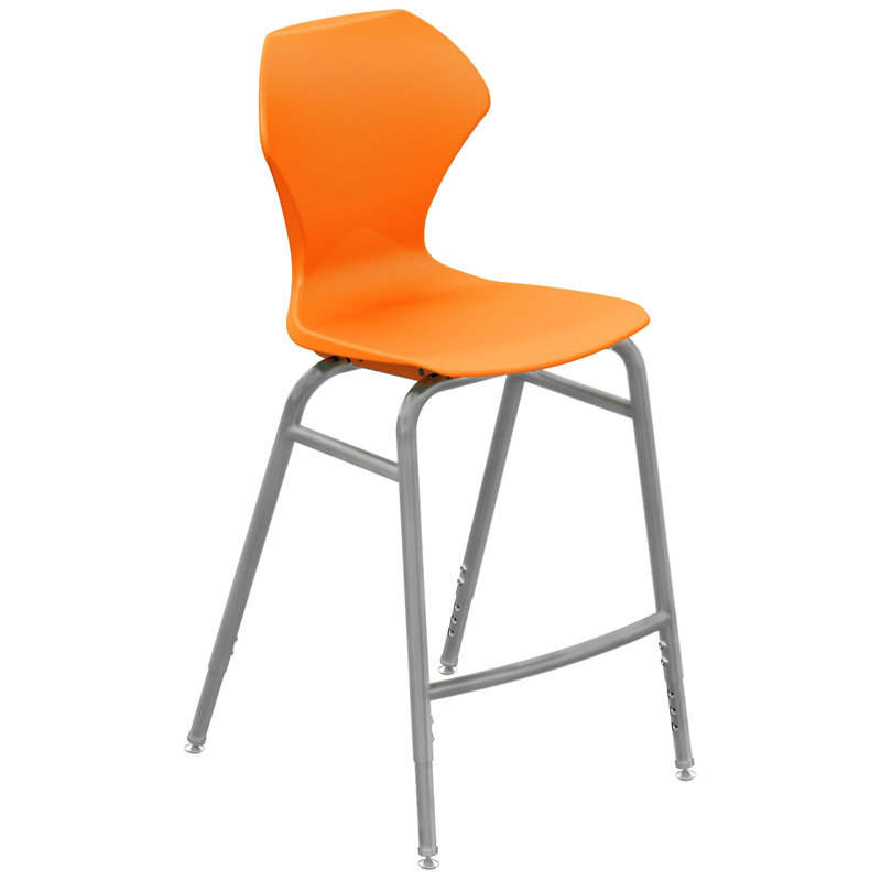 Marco Apex Series Classroom Stool, Orange, Gray