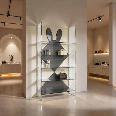 Clear Acrylic Rabbit Ear Storage Shelf
