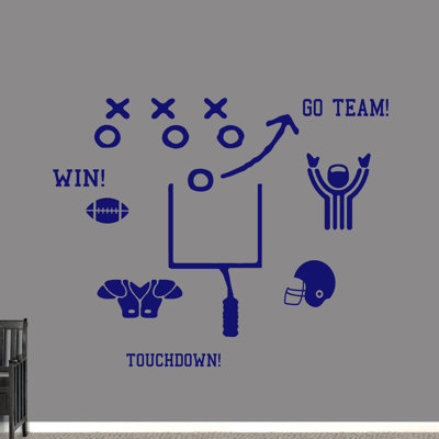 Décalcomanie murale ensemble de football Hedgepeth