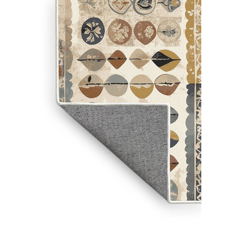 Retro Ripple Rug, Round 8'