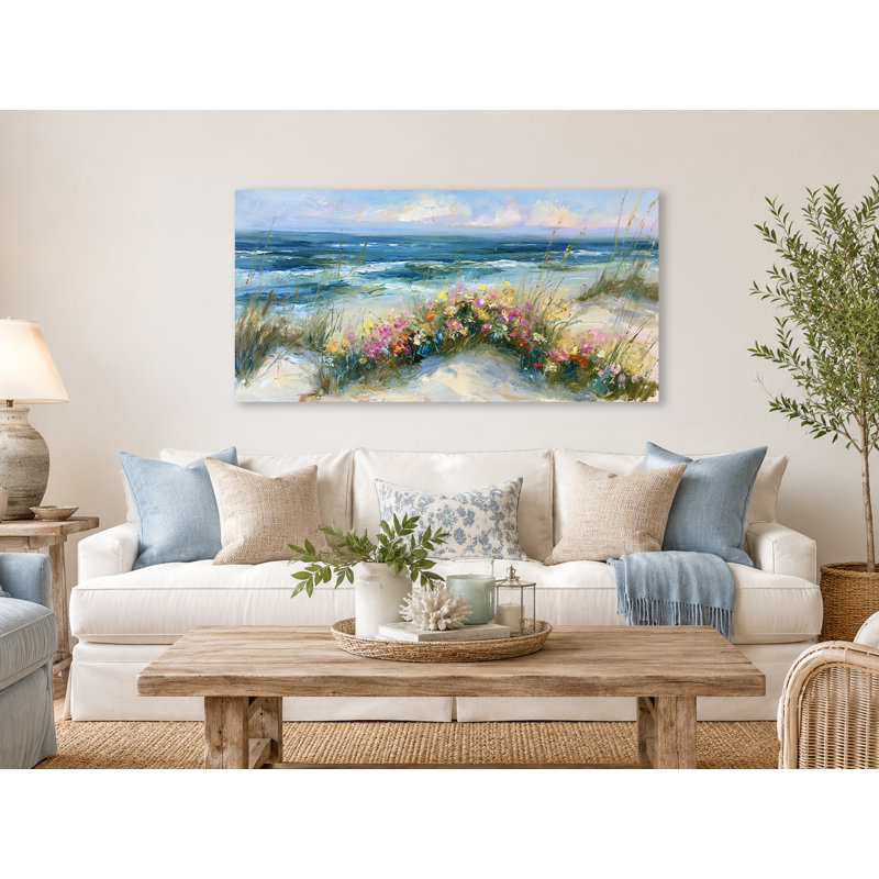 Art mural bord de mer côtier Bloom, H 27,5 po x l 55 po x P 1,5 po, H 27,5 po x l 55 po x P 1,5 po