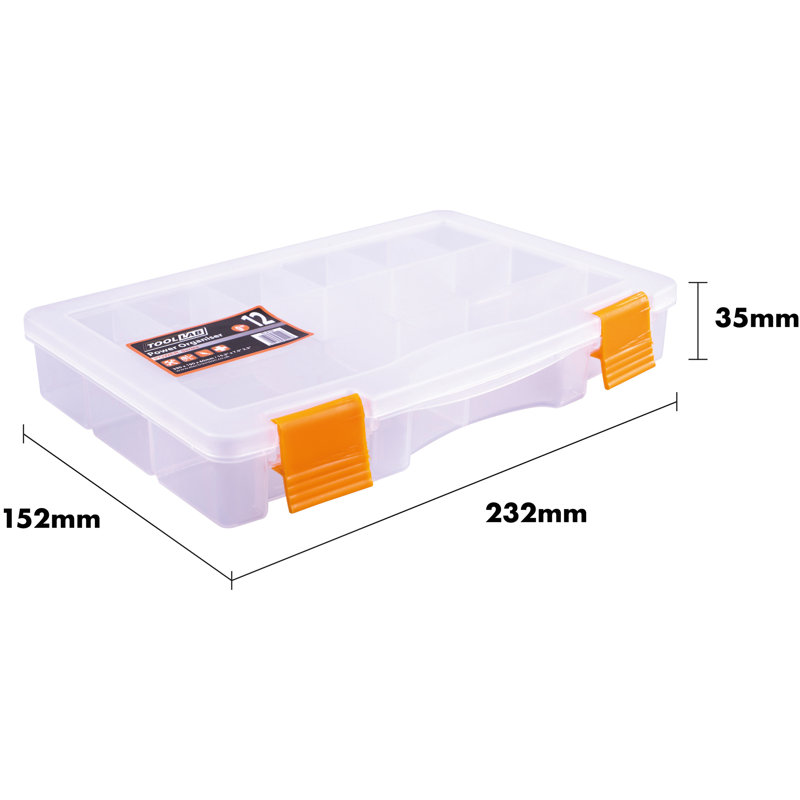 12 Compartment General Tool Holder, 23.2"H x 3.5"W x 152"D