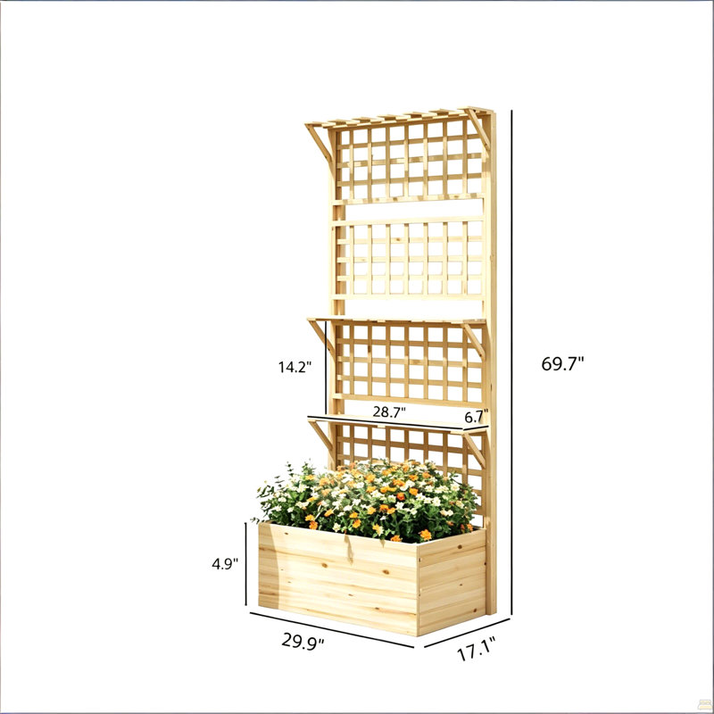 Jardinière surélevée pour jardin, lit de jardin surélevé en bois, jardinière