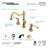 Kingston Brass Wilshire Two-Handle 3-Hole Deck Mount Widespread Bathroom Faucet with Pop-Up Drain-17424546