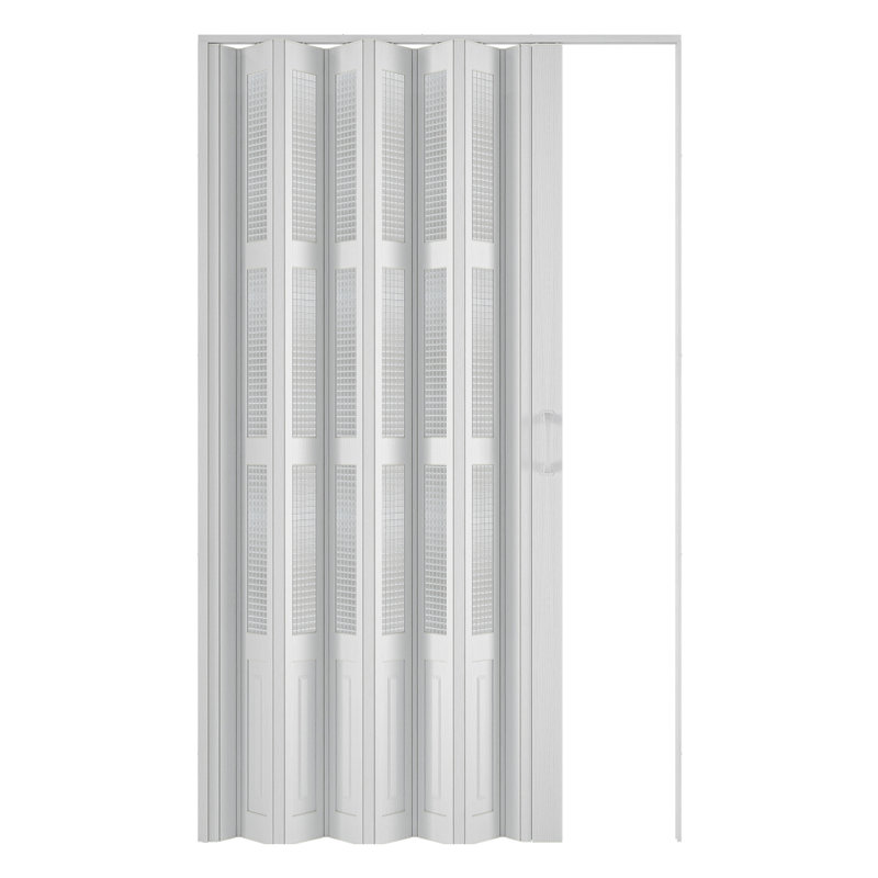 Porte accordéon à panneaux en PVC / vinyle, 48 po x 80 po