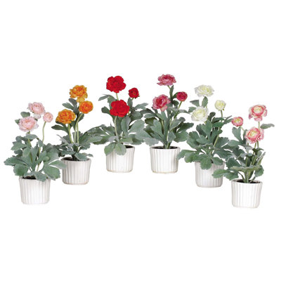 Pièce maîtresse renonculee en vase