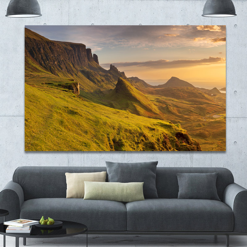 « lever à quiraing écosse », reproduction de photo sur toile tendue, H 20 po x l 20 po x P 1 po
