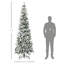 Arbre de Noël artificiel pin enneigé 7,5 pi avec des branches réalistes et 668 pointes HOMcom