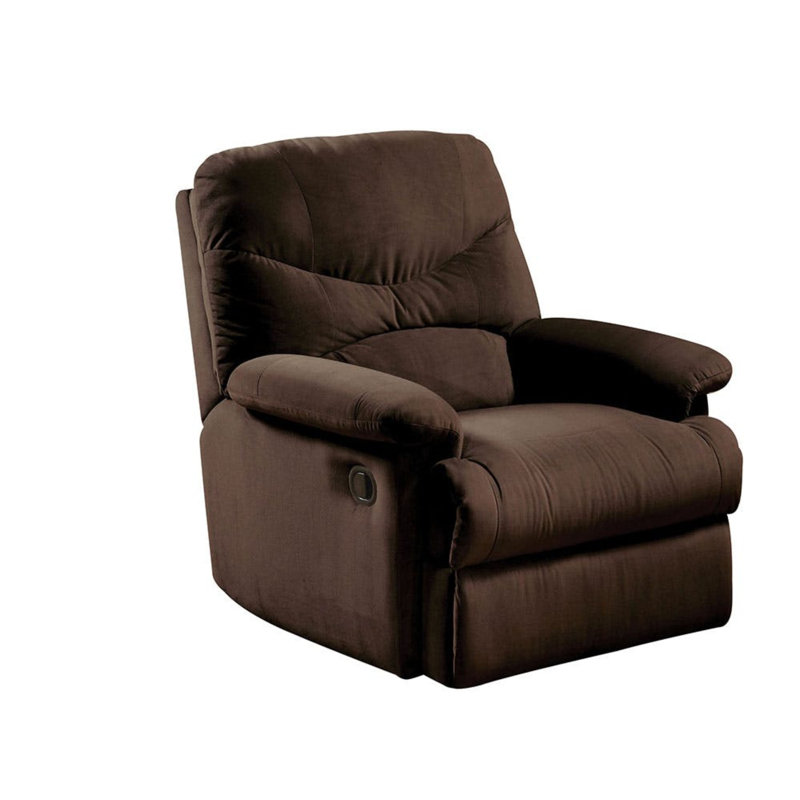 Fauteuil inclinable manuel en tissu Hiltner, Chocolat / Brun