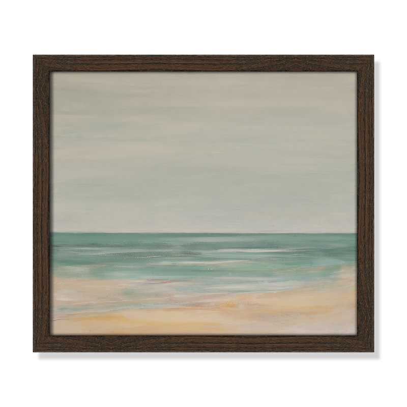 Horizon - impression de version paysage par S.H. Khân, Grain de bois noyer, L 15 po x H 13 po, Impression encadrée
