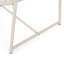 Table d'appoint d'extérieur en fer, H 13,37 po, plateau en maille blanche, fer moderne 19,27 po x 18,21 po H 13,37 po pour l'extérieur