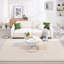 80CM Modern Round Tempered Glass Coffee Table with Metal Base, Clear Center Table for Living Room-2029623671