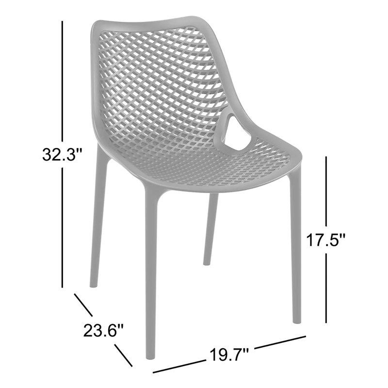 Chaise d'appoint empilable d'extérieur Farrah, Orange