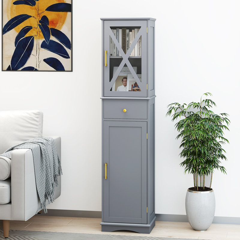 Linen Cabinet, Grey