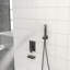 Système de douche avec bec de baignoire en cascade, système de douche carré mural de 12 pouces avec valve brute, bronze huilé