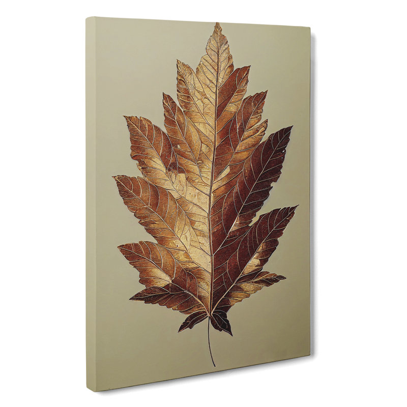 Autumn Leaf No.3 - Wrapped Canvas, 50cm H x 35cm W x 3cm D