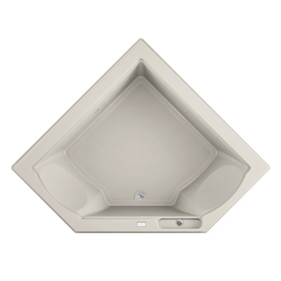 Fuzion 65.75" x 65.75" Corner Soaking Acrylic Bathtub with Chromatherapy
