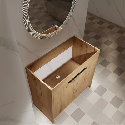 Base de meuble-lavabo autoportant 36 po avec deux portes à fermeture douce