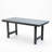 Gray HDPE Rectangular Outdoor Dining Table with Umbrella Hole, Weather-Resistant Patio Table for 4-6 People, Ideal for Backyard, Garden, and Poolside Use, 66.9" W x 31.34" D x 29.5" H-916083183