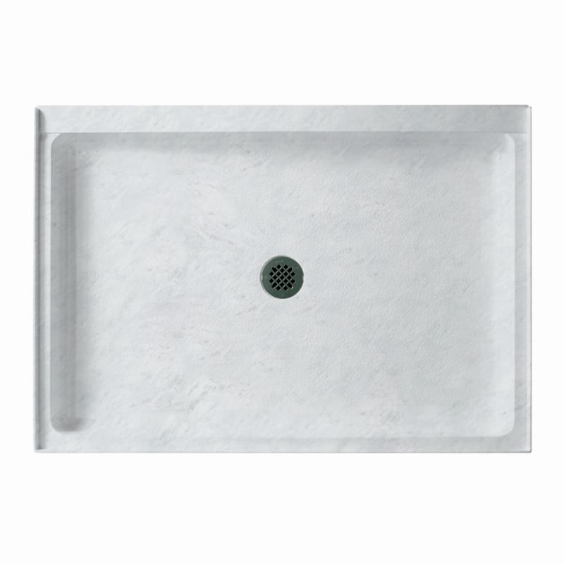 48'' W 34'' D Rectangular Single Shower Base, Cloud White