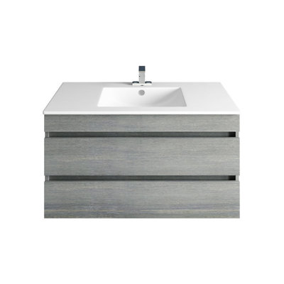 Meuble-lavabo mural simple 32 po