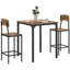 Ensemble de comptoir 3 pièces en acier brun et noir - Design élégant