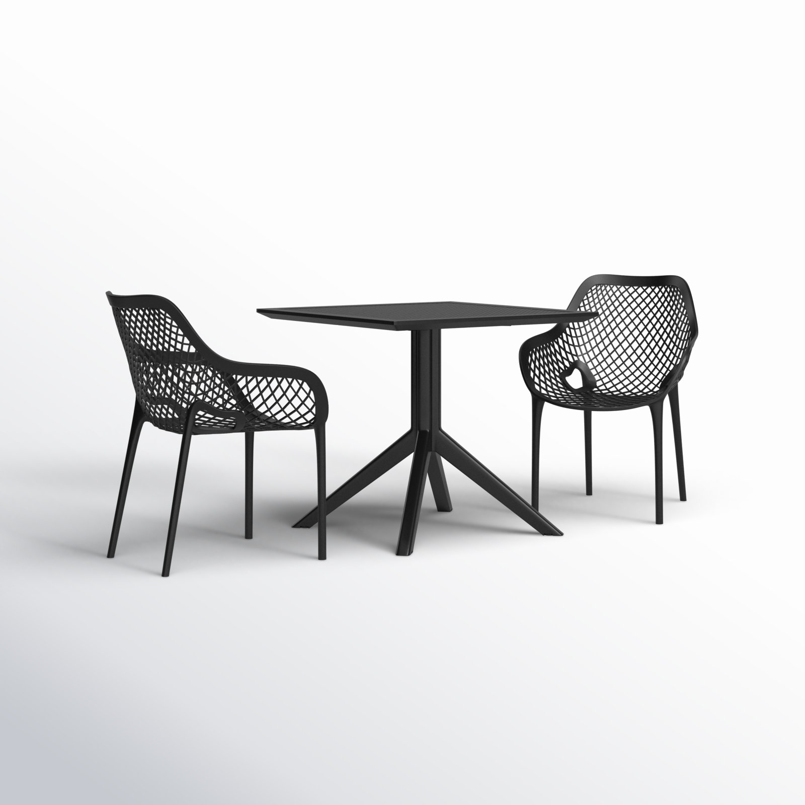 Farrah 32" Patio Bistro Set, Black